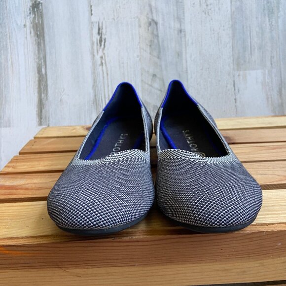 CLEARANCE! Rothy's Women's Size 12 The Flat Grey Mist Color Washable Flat Shoes - Picture 3 of 9